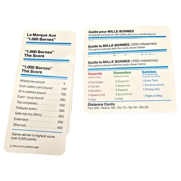 Vintage Millie Bornes French Auto Race Card Game Parker Bros. Complete 1988 EUC - Picture 8 of 9